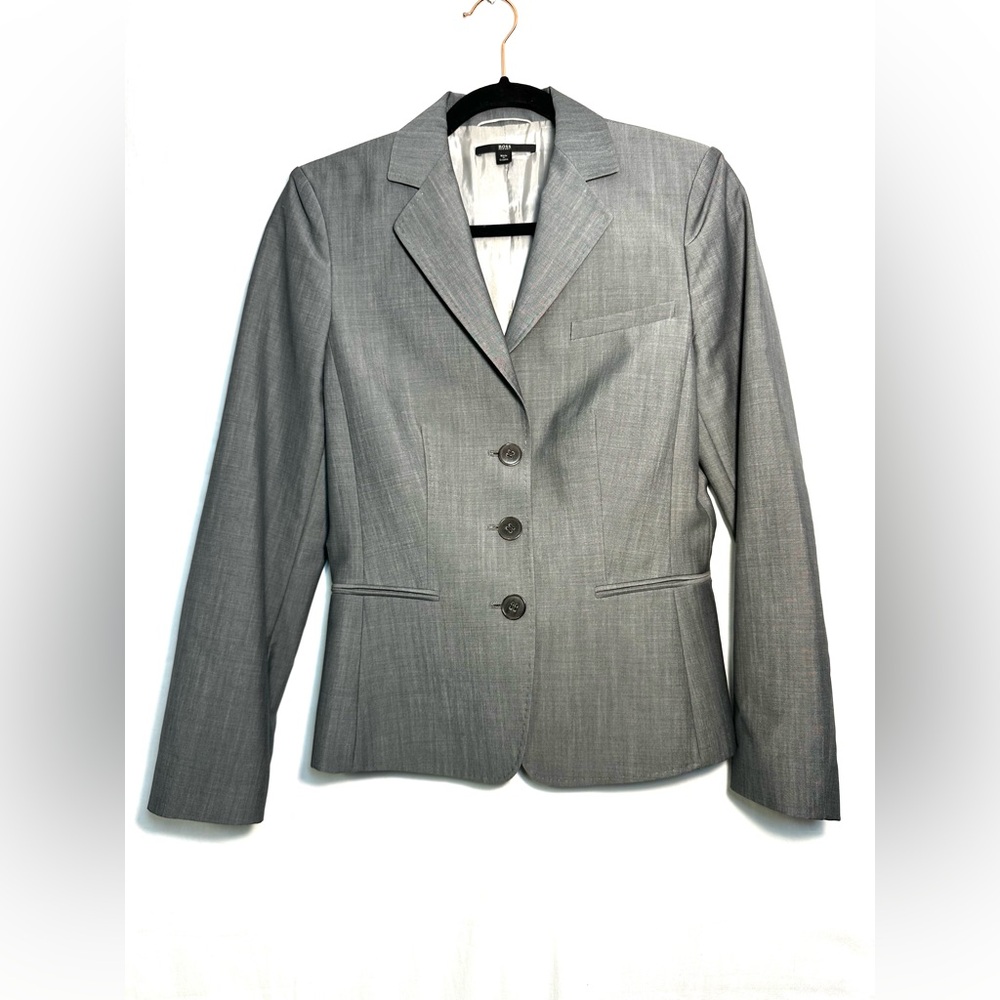 Boss  Gray Wool Women's Blazer